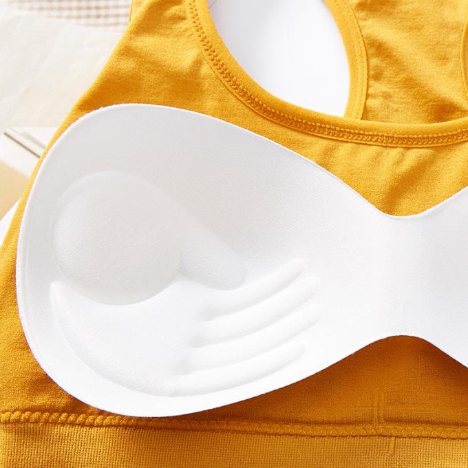Comfortable Cotton Underwear, Breathable and Removable Foam Pad Sports Bra Lingerie