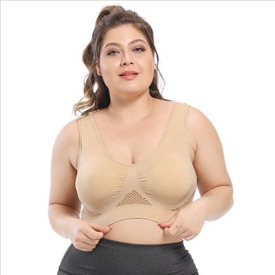 Olahraga Yoga Bra Wanita Besar 44C 44D 3XL 4XL Pakaian Dalam Renda Katun