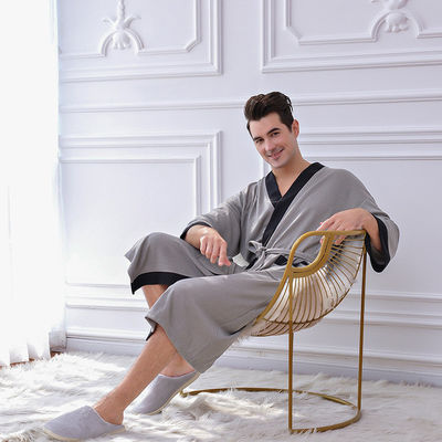 Baju Tidur Jubah Mandi Kimono Piyama Pria Hangat Set Kain Kardigan