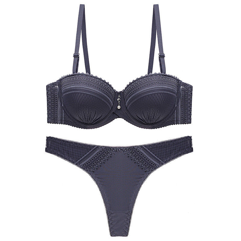 Solid Lady 90B 90C Sexy Panty Bra Set XXXL 50kg Set Pakaian Dalam Wanita