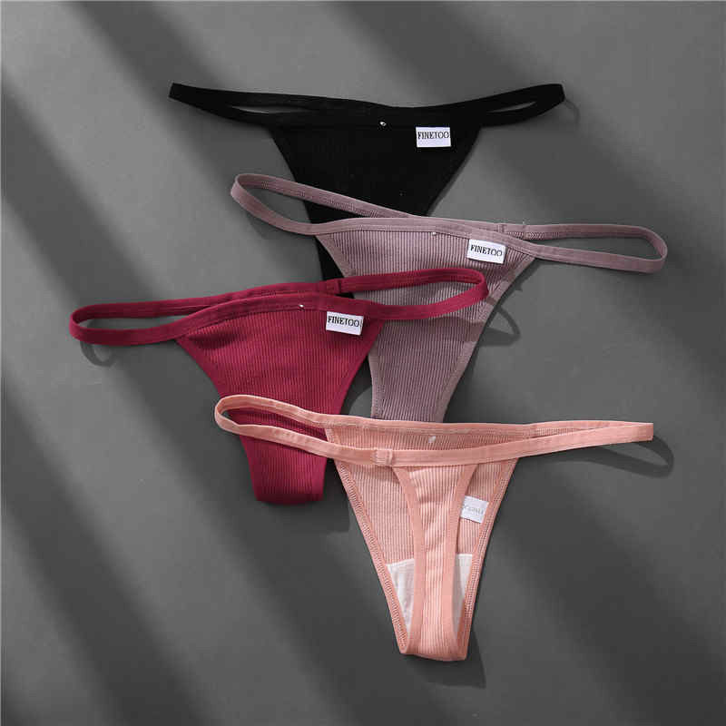 Celana Dalam Katun Seksi Bernapas 50kg 60kg Sexy T Pants Wanita Lady Thongs