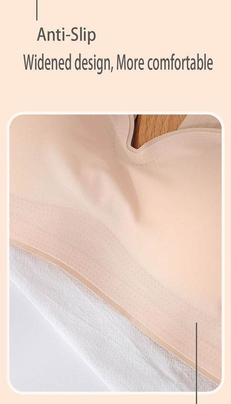 Nylon Wanita Seamless Sport Bra Nyaman Penutup Belakang Lateks Polos Dicelup