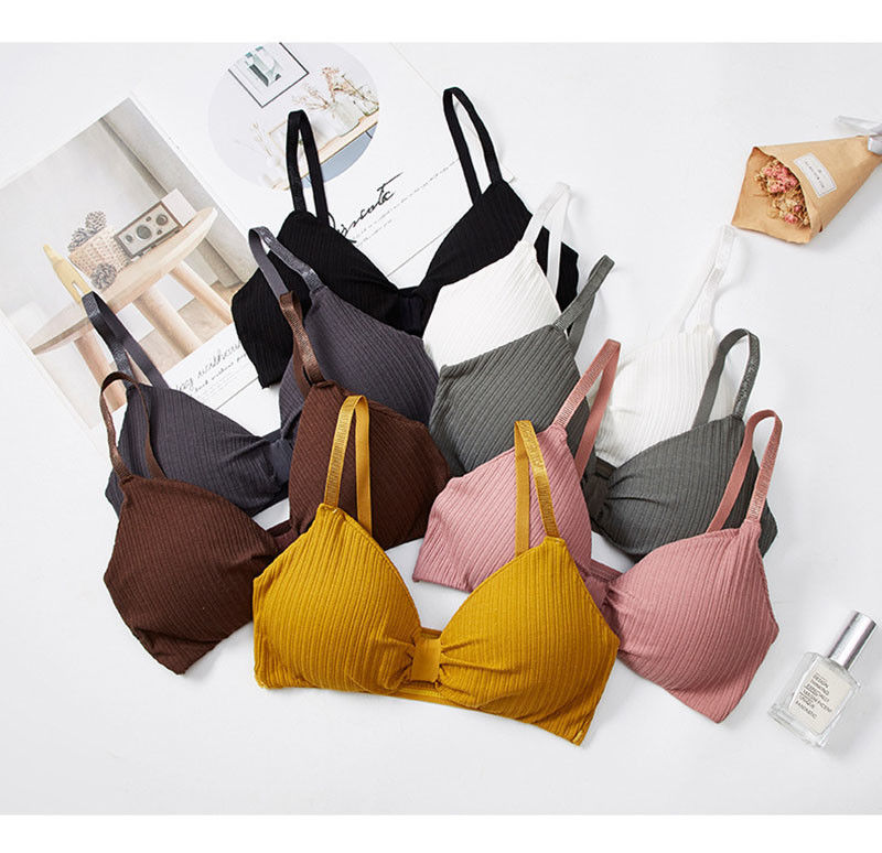 Elastane Besar Wanita Bra XXL Pad Bernapas Olahraga Bra Renda Elastane
