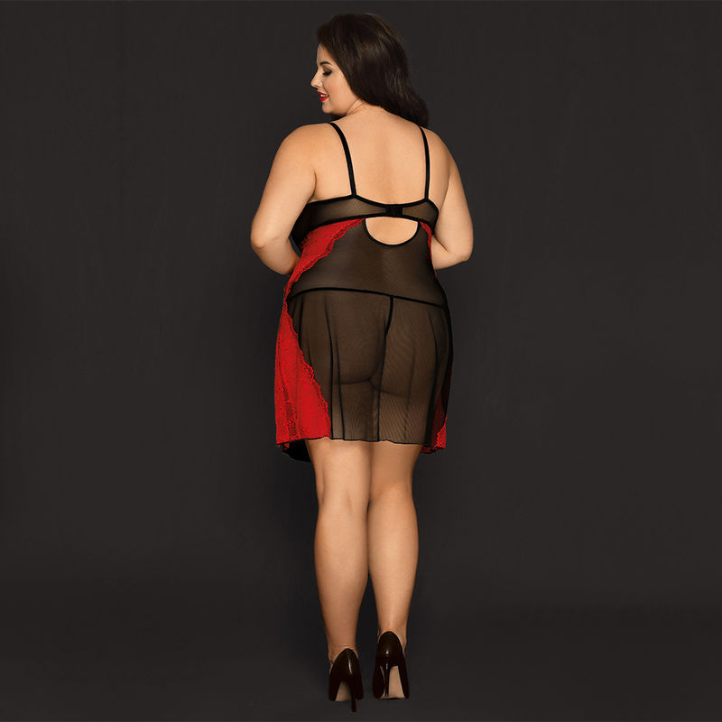 Sleeping Transparan Renda Baju Tidur Babydoll Chemise Piyama 70kg