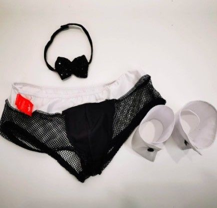 Thong G String Pakaian Dalam Katun Floral Nylon Butler Lingerie Polyester Spandex