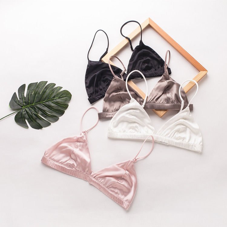 Convertible Sexy Women Bras Intimates Silk Wireless Bra 32A 32B 32C Nylon Spandex