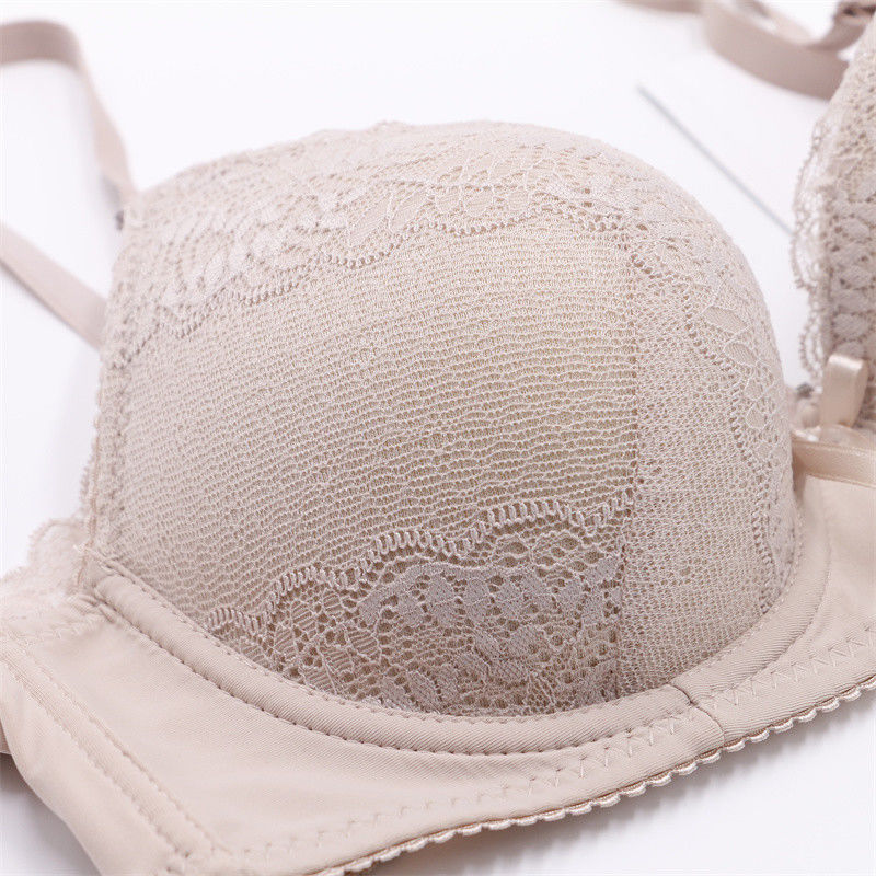 75B 75C Lace Push Up Bralette Bra 50kg 60kg Rajutan Wanita Anti-Bakteri
