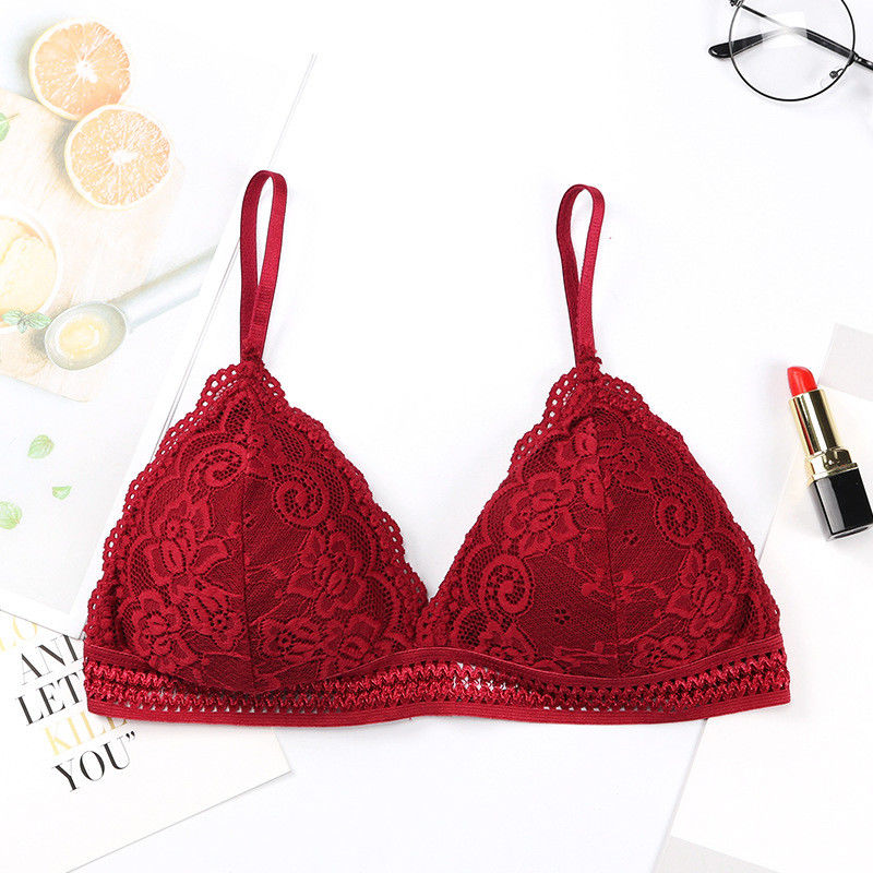 Pakaian Dalam Seksi Mulus Bra Panty Set V Nylon Spandex Nylon Padat
