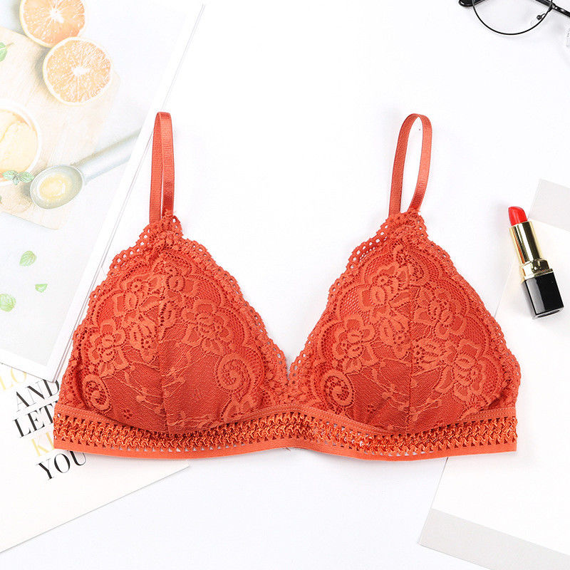 Pakaian Dalam Seksi Mulus Bra Panty Set V Nylon Spandex Nylon Padat