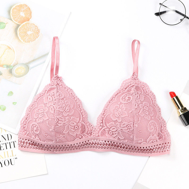 Pakaian Dalam Seksi Mulus Bra Panty Set V Nylon Spandex Nylon Padat