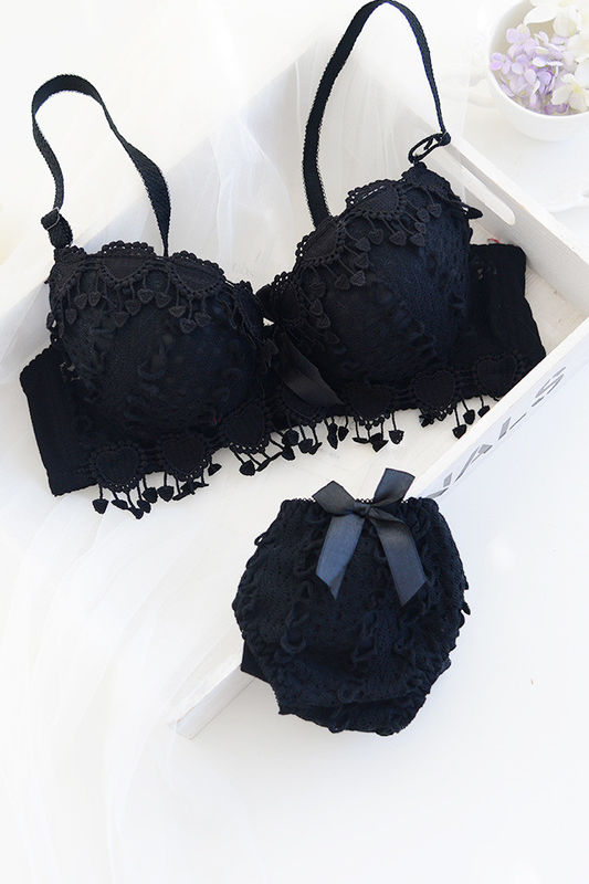 Bra Seksi Anti-Statis Penty Set Pakaian Dalam Sutra Padat Polos Dicelup Technics