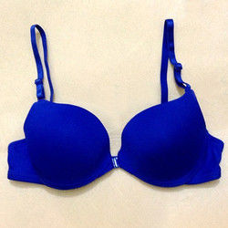 Nilon Katun 32a 38A Sexy Wanita Bra Polos Dicelup Depan Penutupan Bra Secangkir Penuh