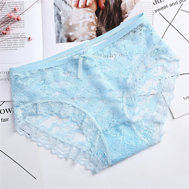 Sexy Rajutan Hitam Katun Seamless Underwear Undies Spandex 3XL Hollow Mesh