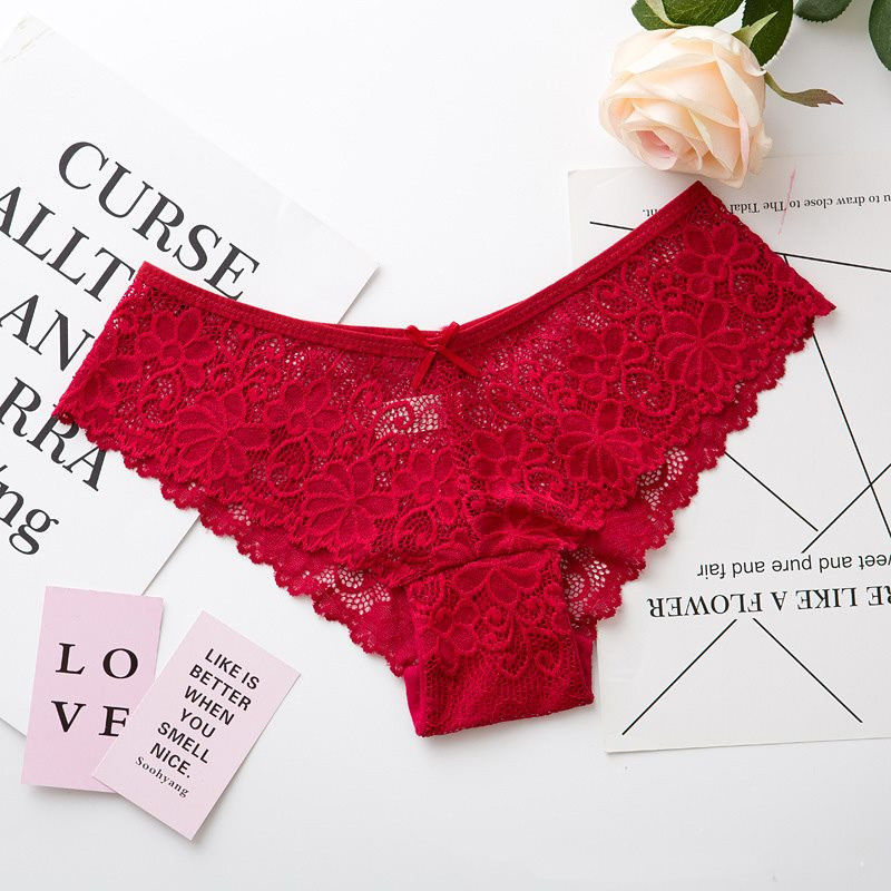 XL Rami Nilon Pakaian Dalam One Piece Bra Panty Celana Bernapas Renda Hollow