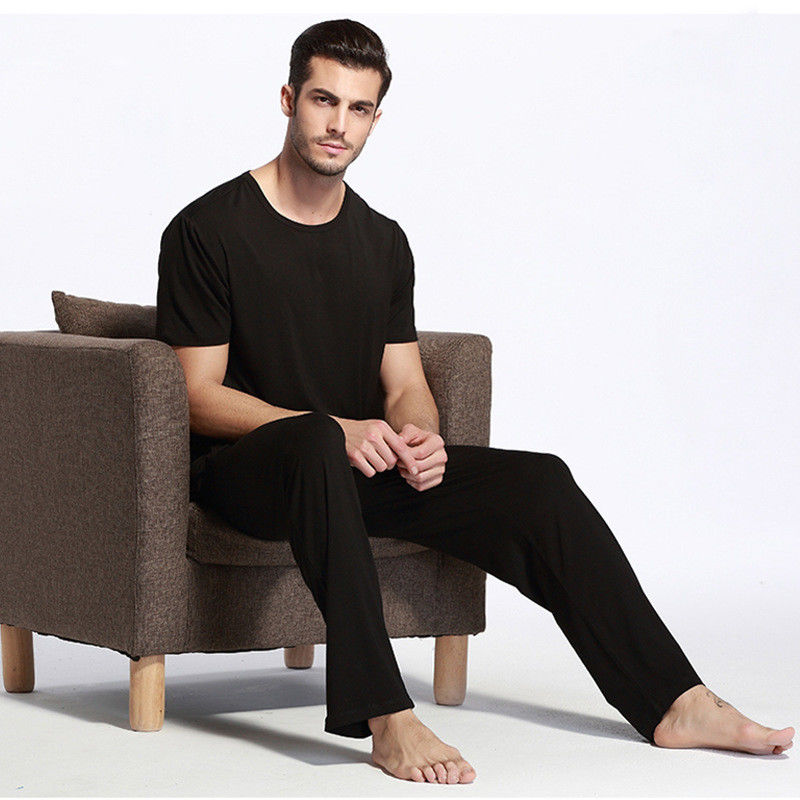 Elastis Nilon Pria Baju Tidur Hangat Piyama Celana Pria Olahraga Bambu Viscose
