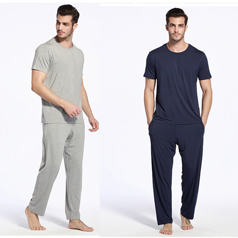 Elastis Nilon Pria Baju Tidur Hangat Piyama Celana Pria Olahraga Bambu Viscose