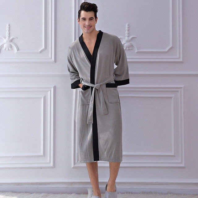 Baju Tidur Jubah Mandi Kimono Piyama Pria Hangat Set Kain Kardigan