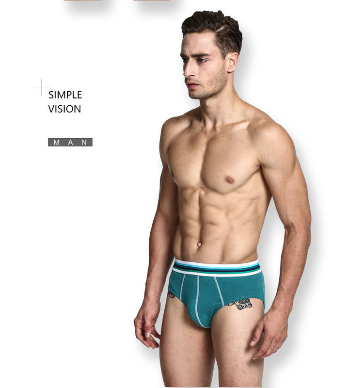 Combed Mens Sexy Boxer Shorts Bikini Green Men'S Pure Cotton Underwear