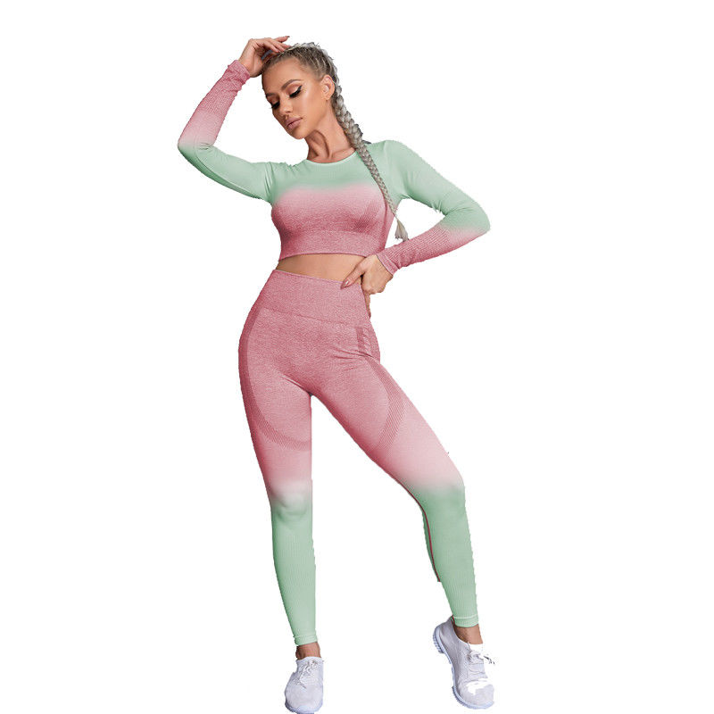 Tie Dye SML Longline Sports Bra Crop Top Polyester Nylon Sport Legging