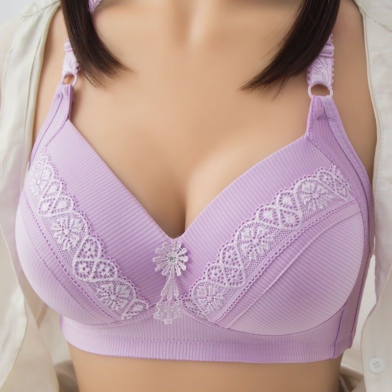 Bunga Nirkabel Push Up Bra Full Cup 105cm Bust Big Breasted Wire Gratis