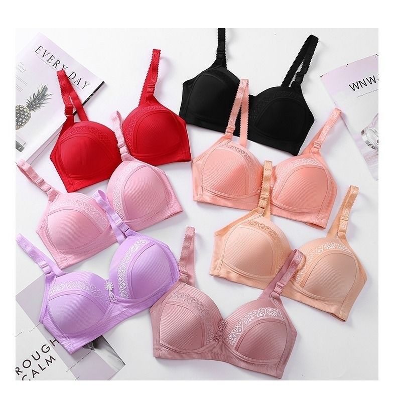 Bunga Nirkabel Push Up Bra Full Cup 105cm Bust Big Breasted Wire Gratis