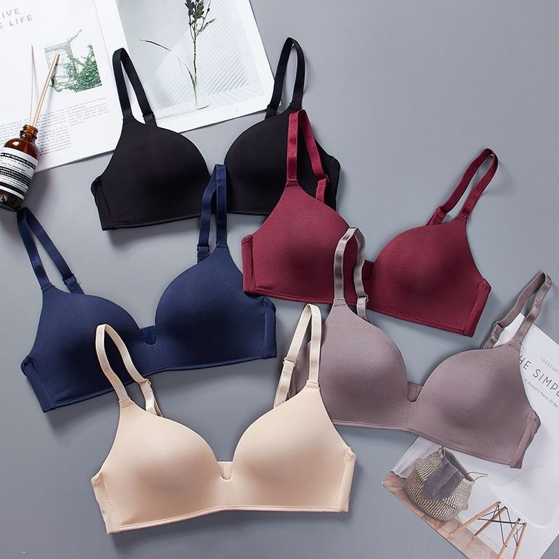 Bernapas Sexy Wanita Bra Transparan Padat Antibakteri Nirkabel