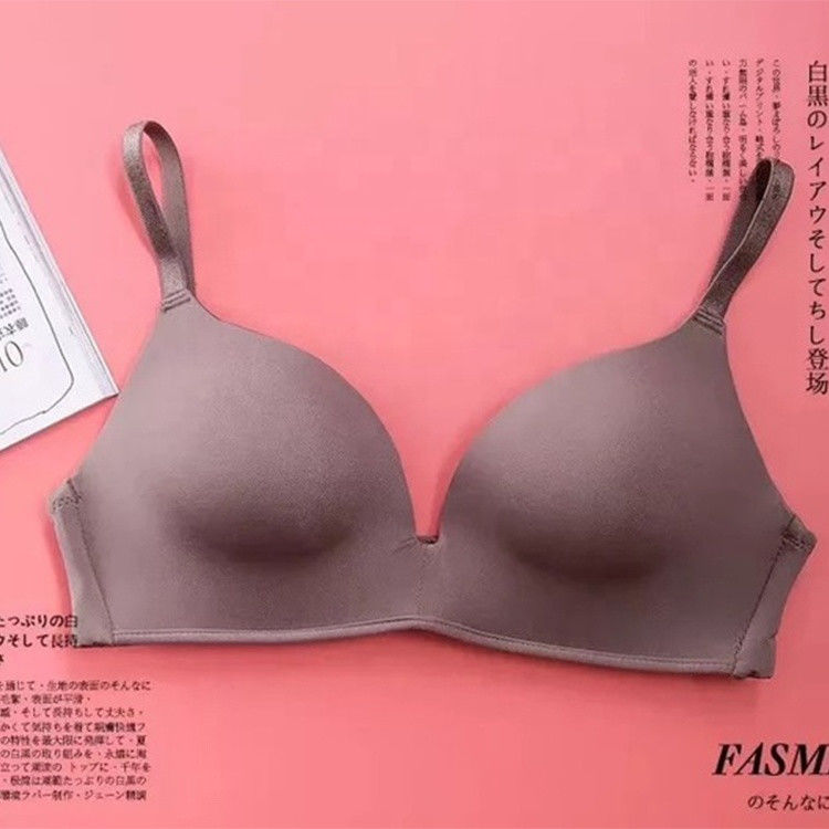 Bernapas Sexy Wanita Bra Transparan Padat Antibakteri Nirkabel