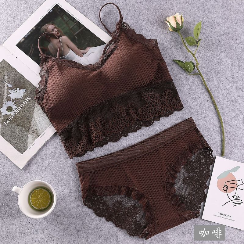 Mulus Kembali Dibungkus 100kg Katun Sexy Panty Bra Set 95C 95D One Piece Nursing