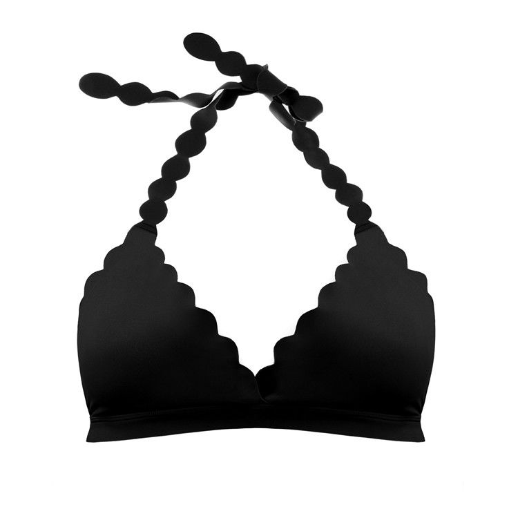 Nyaman Halter Womens Seamless Bra Sexy 80B 85C 3/4 Cup Shape
