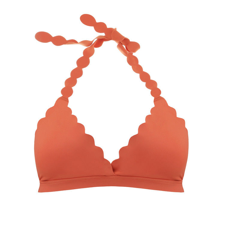 Nyaman Halter Womens Seamless Bra Sexy 80B 85C 3/4 Cup Shape