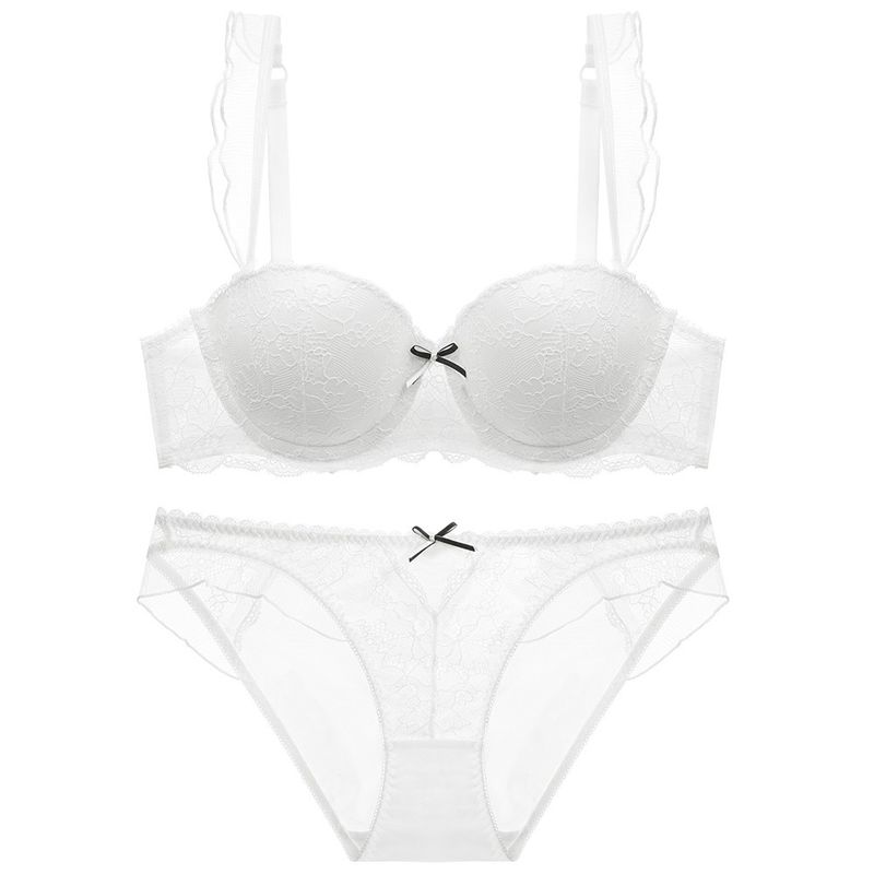 80B 85C 90B 90C Putih Ultra Tipis Bra Transparan XXXL Wanita Underwired Bra Non Empuk