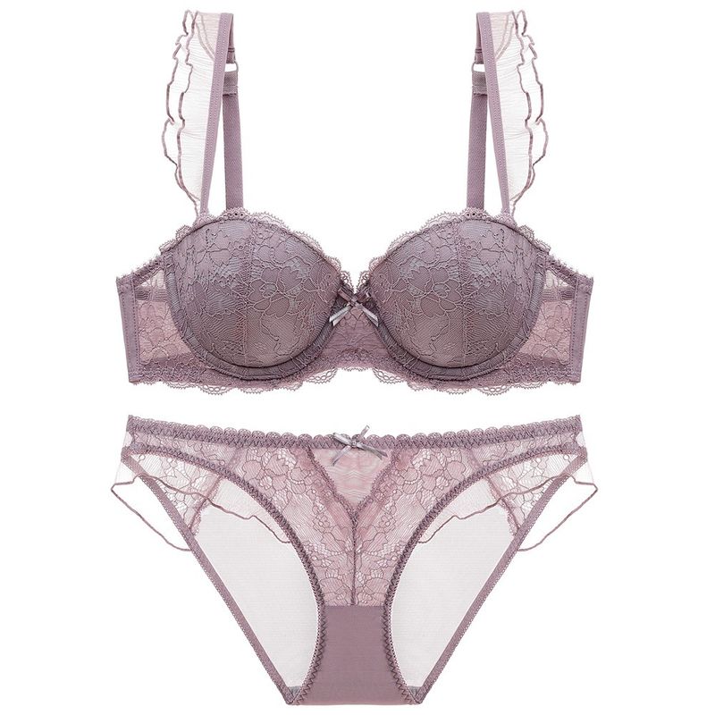 80B 85C 90B 90C Putih Ultra Tipis Bra Transparan XXXL Wanita Underwired Bra Non Empuk
